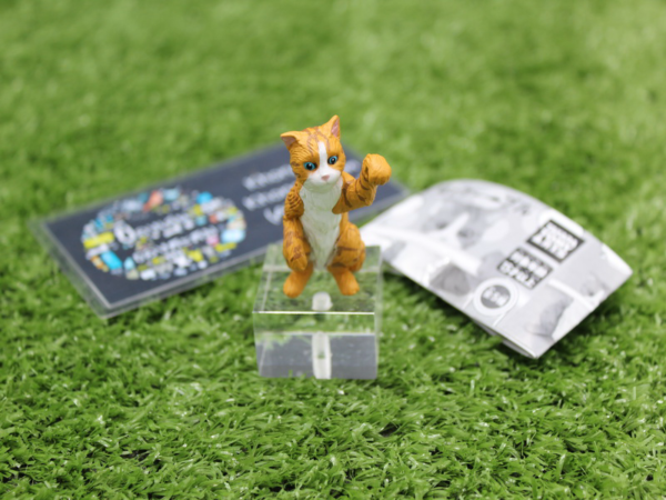 2.Gashapon Animal Cat and Cable Figure - Ginger Tabby Cat