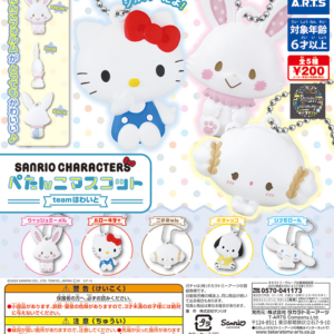 Gashapon Sanrio Characters Flat Mascot Team White