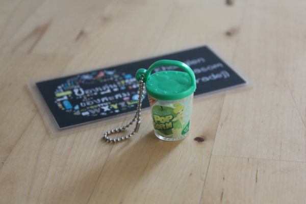 5.Gashapon Disney Shaka Shaka Popcorn Mascot - Tinker Bell Green Apple