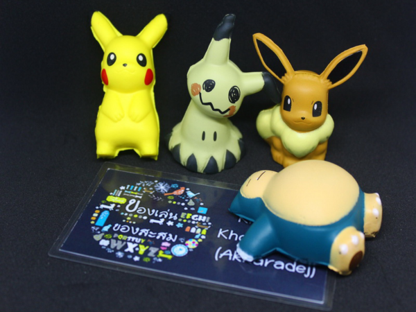 5.Gashapon Pokemon Squeeze Mascot - Complete Set