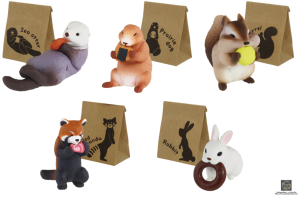 6.Gashapon Animal Eat Figure Motto Tabetai ! - Complete Set