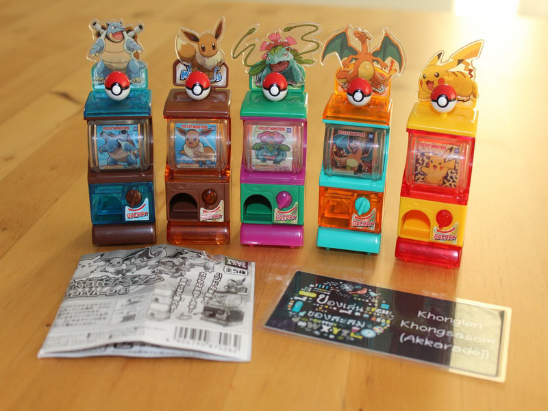 6.Gashapon Pokemon Mini Gacha Poke Machine Sun & Moon 3 – Complete Set