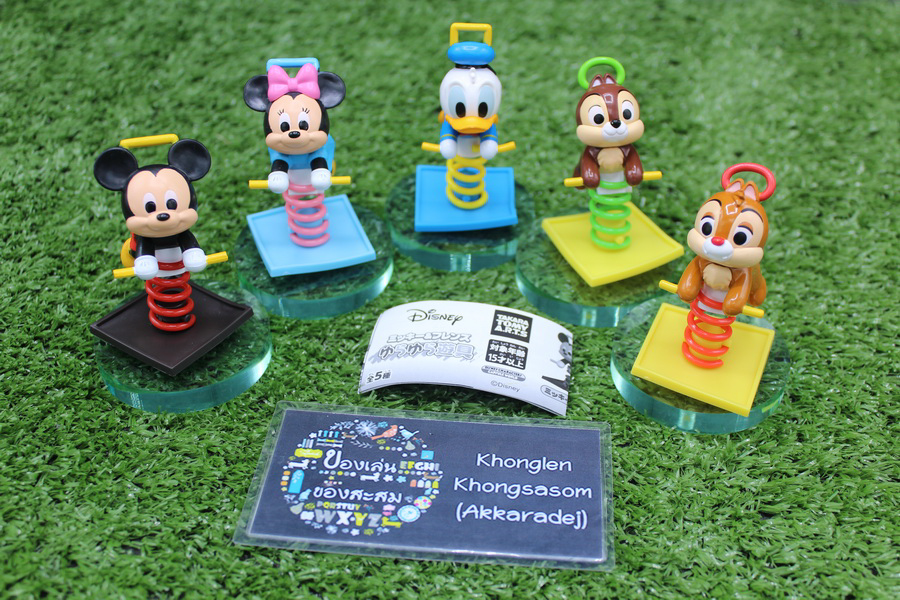 6.Gashapon Disney Mickey & Friends Swaying Playground Equipment - Complete Set